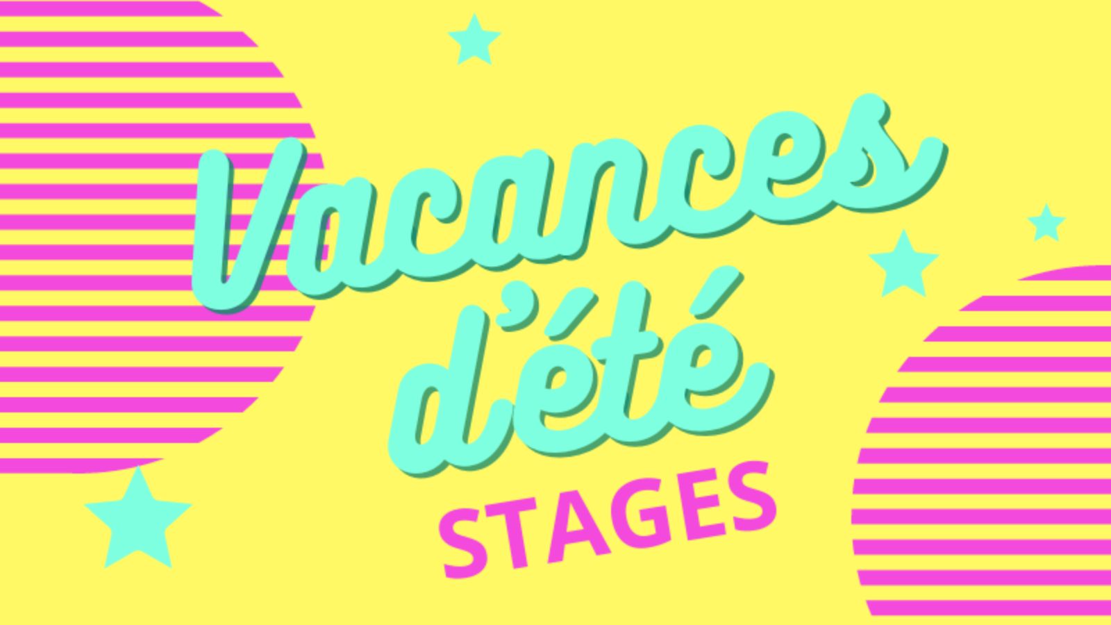 stages enfants vacances d'été - bannière